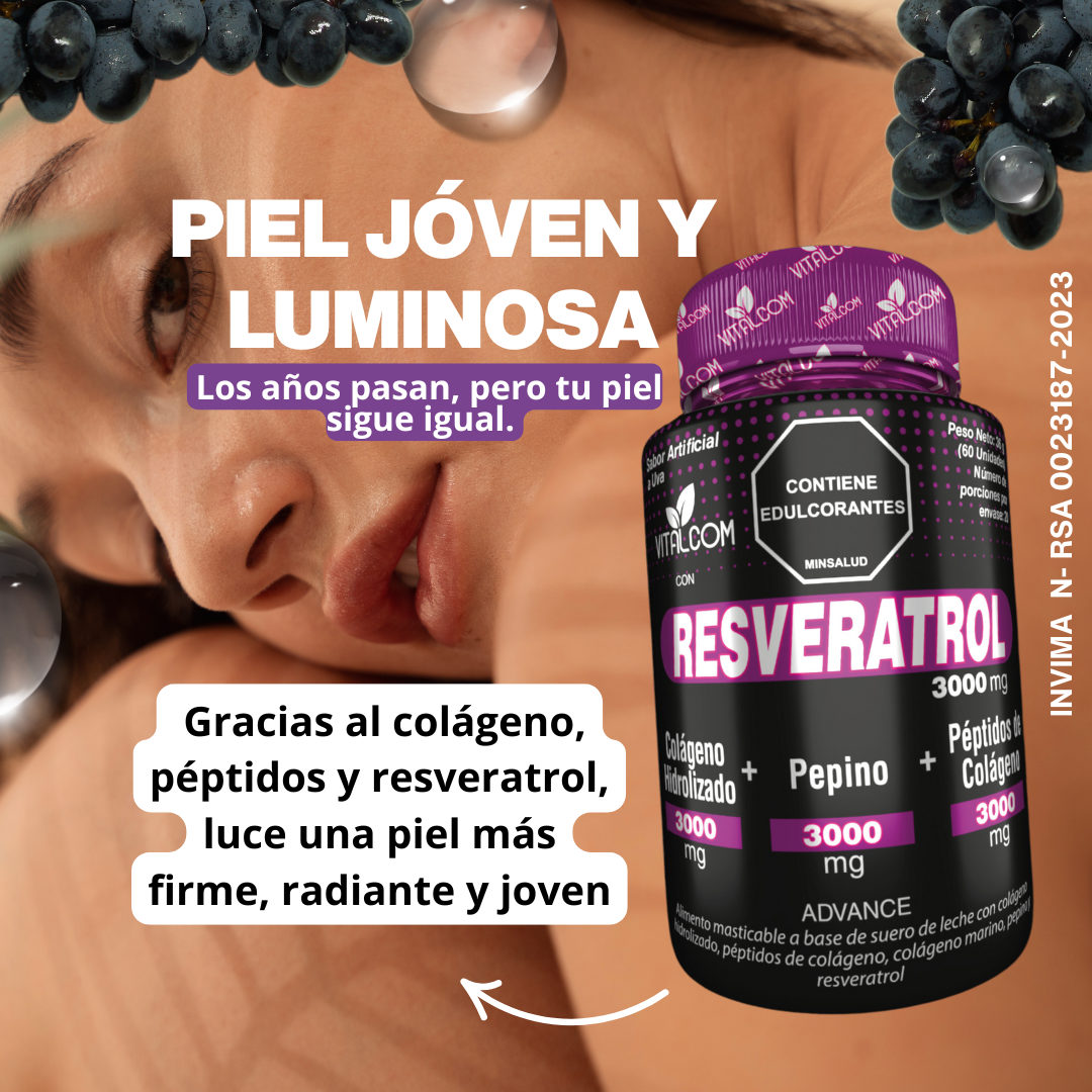 Resveratrol 💜 Reduce los signos de la edad