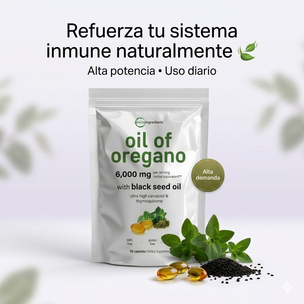 Aceite de Orégano 🌿 Refuerza tu sistema inmune