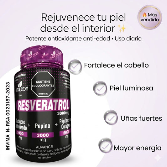 Resveratrol 💜 Reduce los signos de la edad
