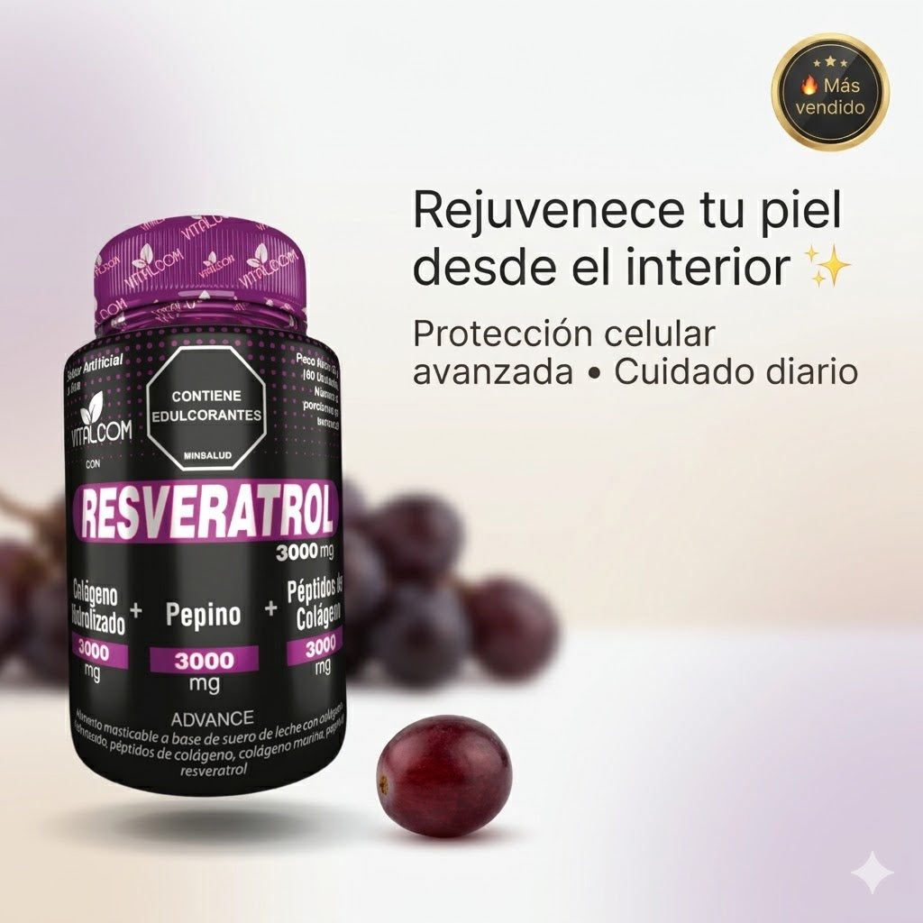 Resveratrol 💜 Reduce los signos de la edad
